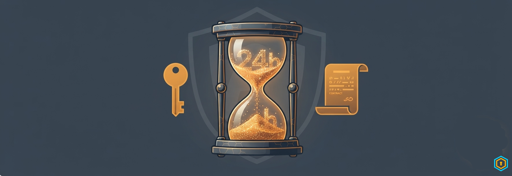 Timelock hourglass between a deployer key and an upgrade call