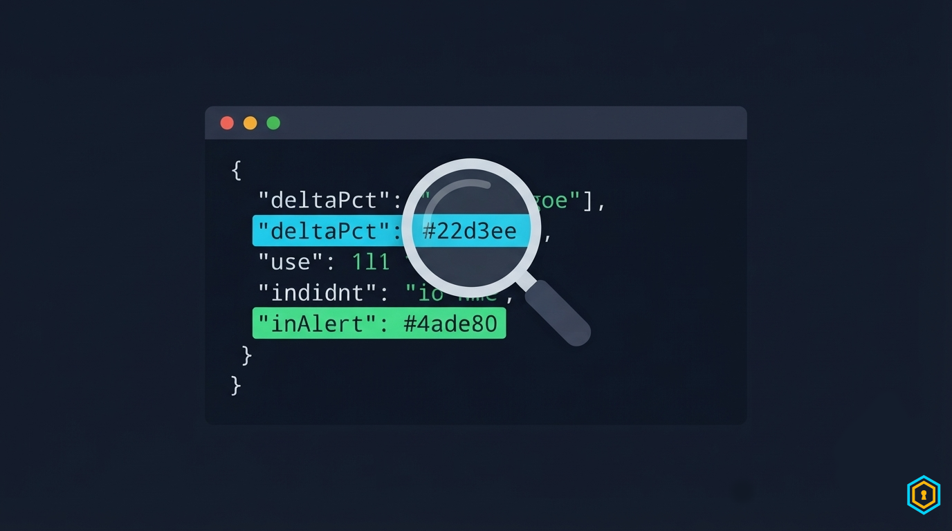 get_delta JSON response with deltaPct and inAlert highlighted