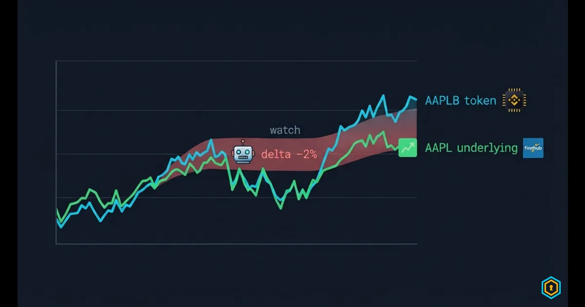 Tracking the Delta: How an AI Agent Watches Tokenized Stocks Drift From Their Underlyings