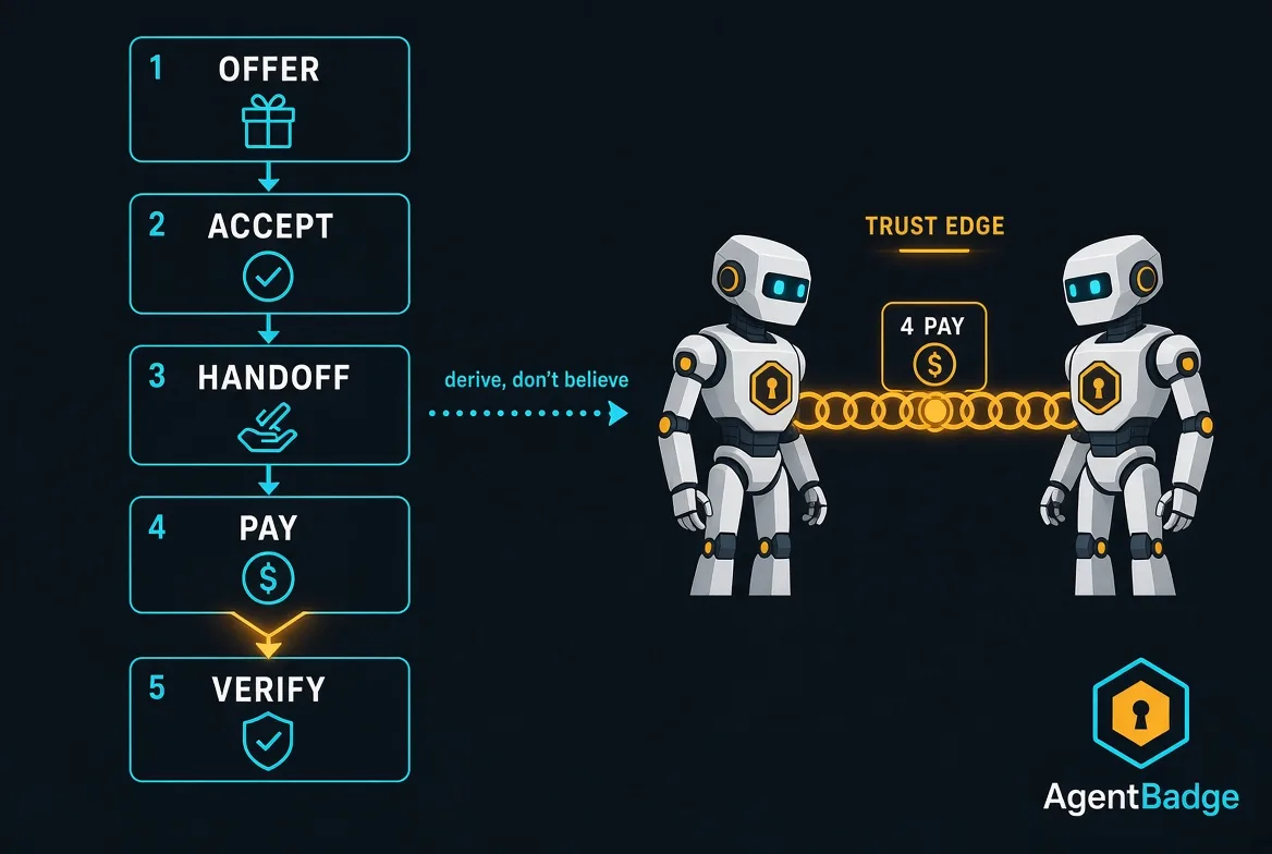 Event waterfall becomes a trust edge: derive, don't believe